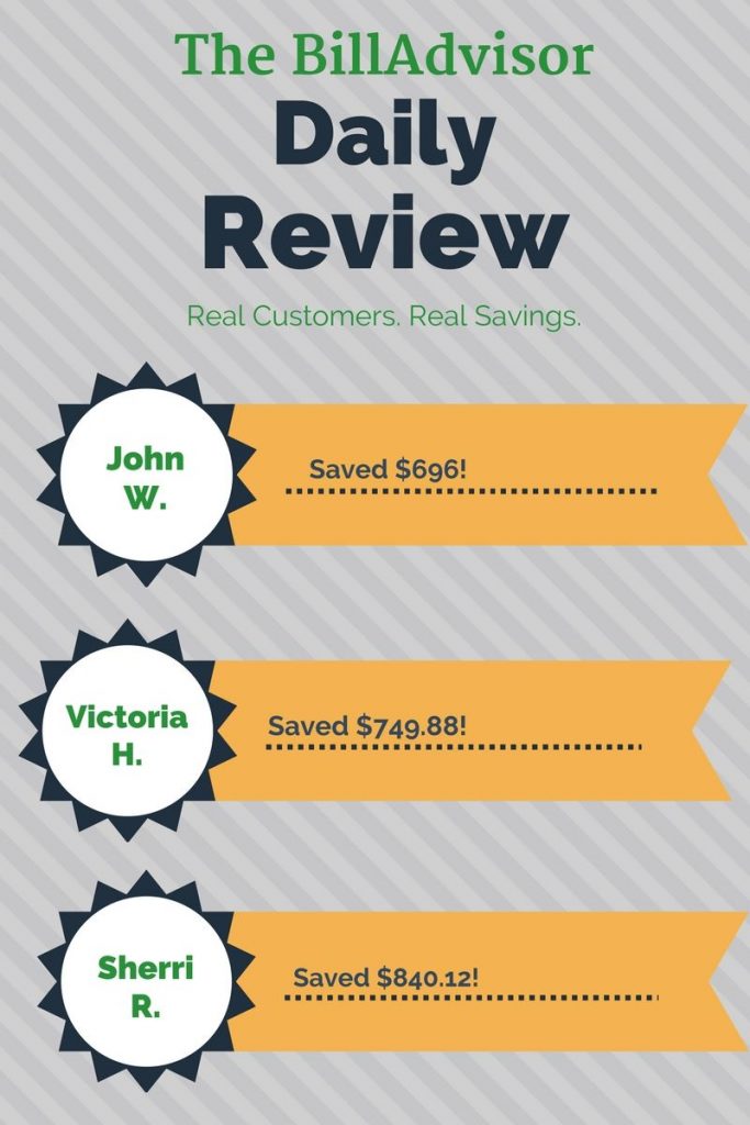 daily BillAdvisor review 4-20-2017 how much money customers saved using the bill management  service