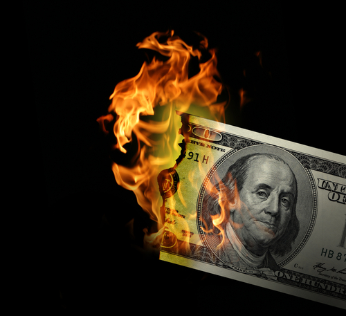 Burning-Benjamin-Dollar-Bill