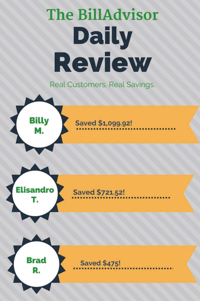 daily BillAdvisor review 4.20.2017 top savers