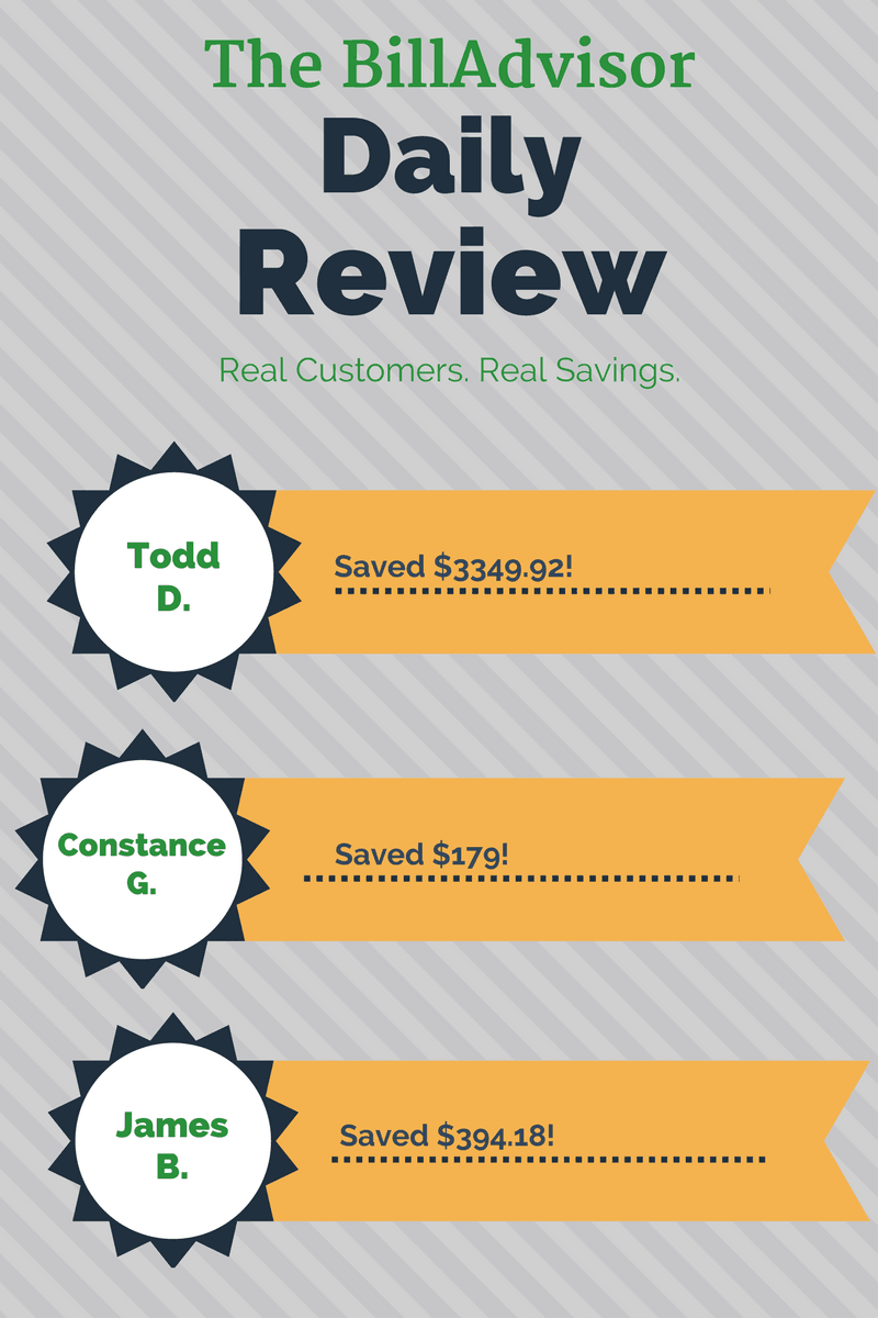 saving money with bill negotiation on the BillAdvisor daily review 5.11.2017