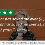 Trustpilot review of BillAdvisor in daily review 2-5-18