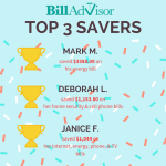 top savers in BillAdvisor Daily Review 2-20-18